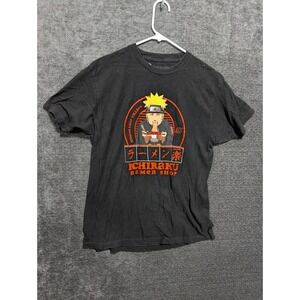 Naruto Shippuden Ichiraku Ramen Shop Graphic T-Shirt Mens Large Black Viz Media